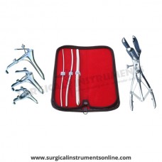 Hegar uterine dilator 3 pieces set,3-4, 5-6, 11-12, mathieu speculum, grave 3pcs